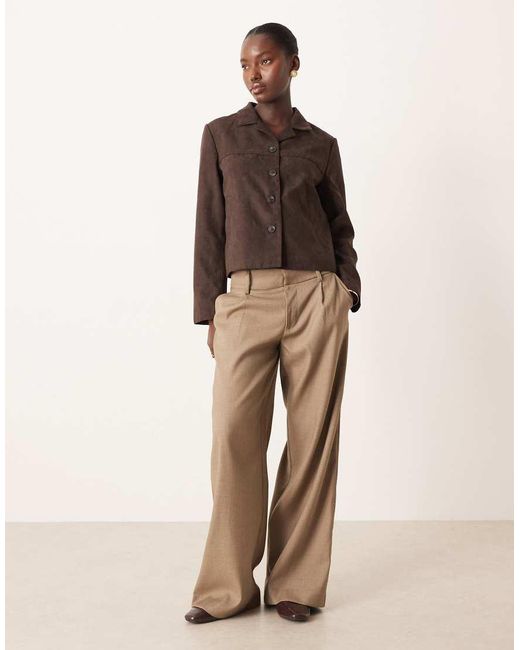 Jdy Brown Faux Suede Jacket