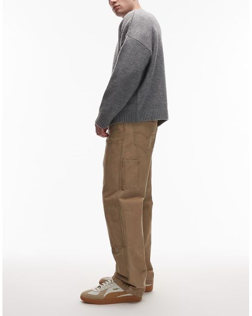 Levi's Gray Workwear 568 Loose Double Knee Trousers for men
