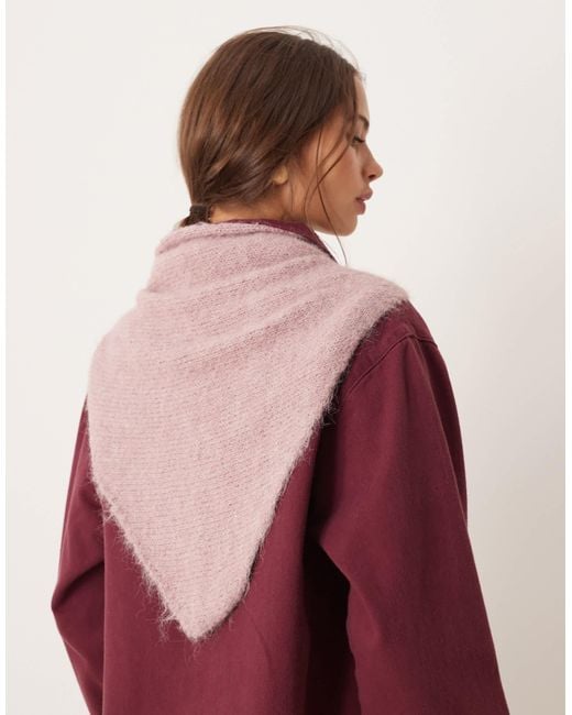 ASOS Purple Knit Triangle Scarf