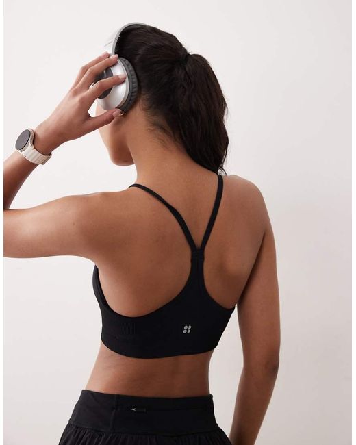 Sweaty Betty Black Spirit Restored Seamless Yoga Bra