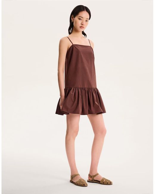 OMNES Red Meryl Dropped Waist Maxi Dress