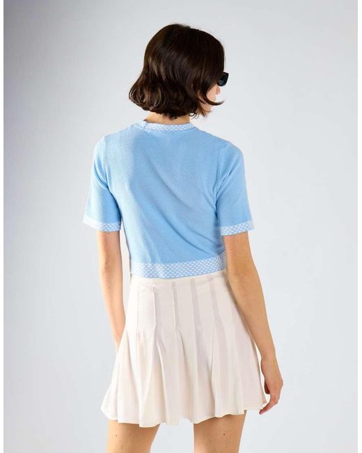 Glamorous Blue Pleated Mini Skirt