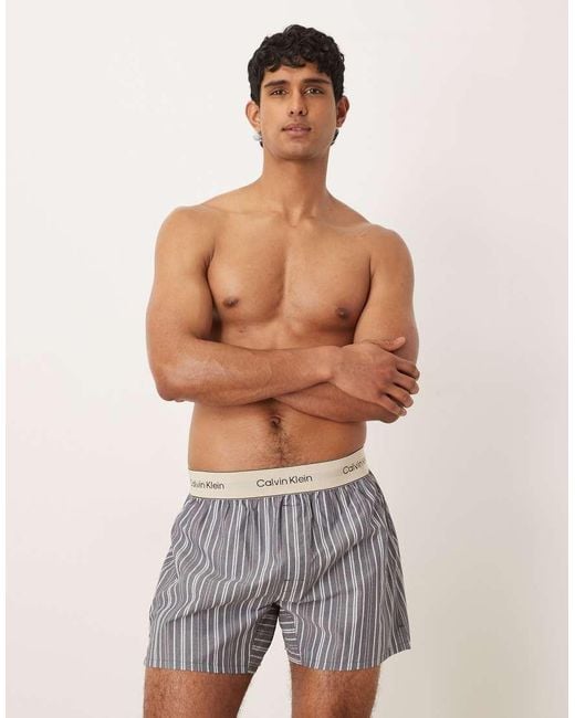 Calvin Klein Gray Heritage Cotton Boxers for men