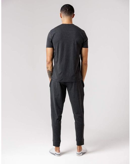 French Connection Black Cotton T-Shirt And Lightweight Jogger Co-Ord Set for men