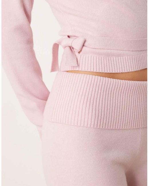 Hollister Pink Gilly Hicks Cosy Knit Multi-way Wrap Sweater Co-ord