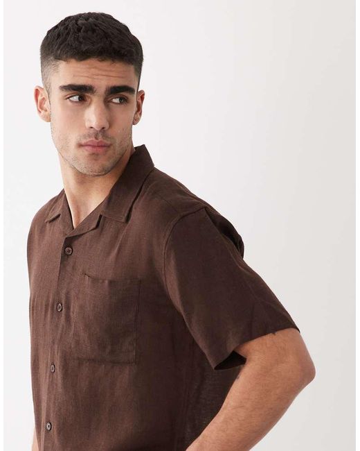 Camicia Comoda di Only & Sons in Brown da Uomo