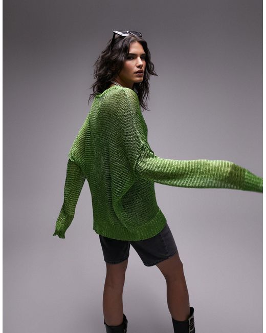Topshop green jumper clearance