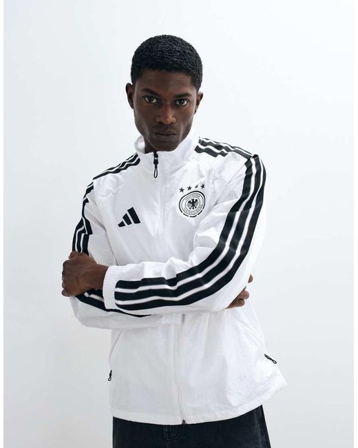 Adidas Originals White Adidas Football Germany Anniversary Jacket