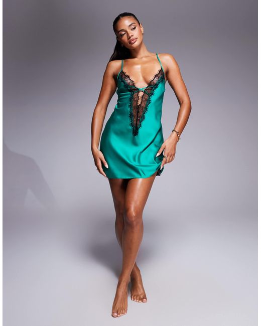 Ann Summers Blue – cherryann – satin-nachthemd
