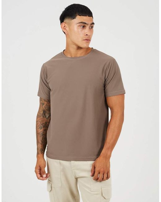 Brave Soul Gray Classic Crew Neck T-Shirt for men