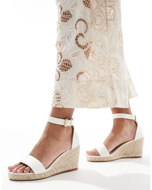 SEQWL Natural Amber Wedge Heeled Espadrilles