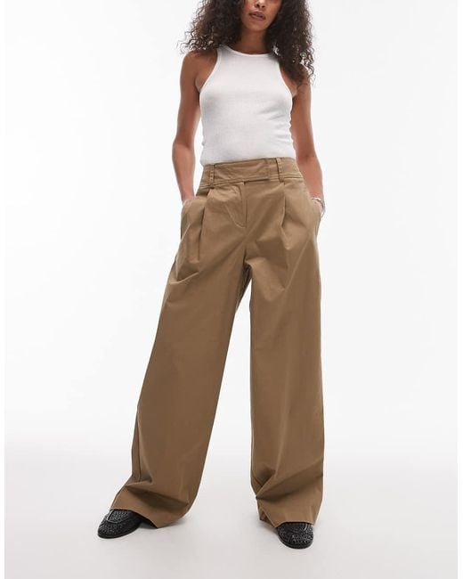 TOPSHOP Natural Stretch Cotton Chinos