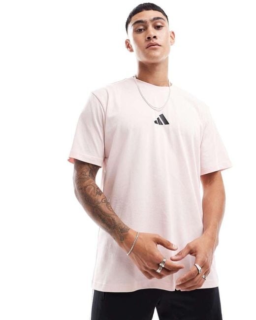 pink adidas top mens
