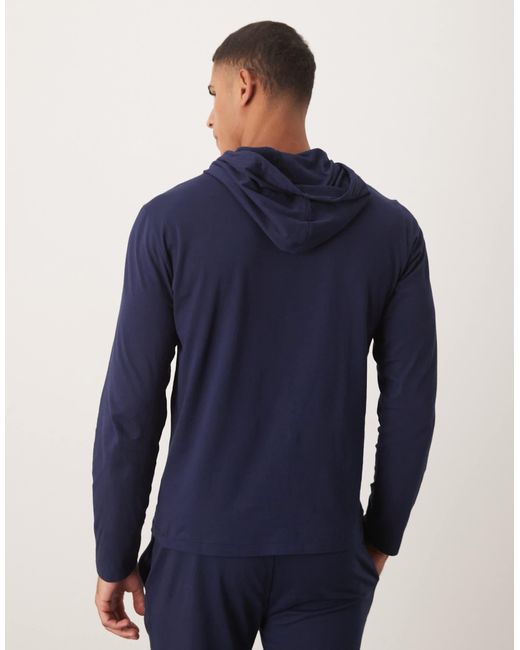 Top confort d'ensemble à capuche et manches longues avec logo Polo Ralph Lauren pour homme en coloris Blue