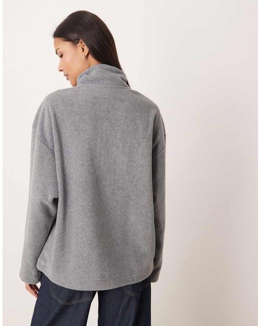 JJXX Gray Fleece Zip Jacket