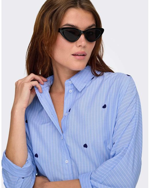 Chemise - clair ONLY en coloris Blue