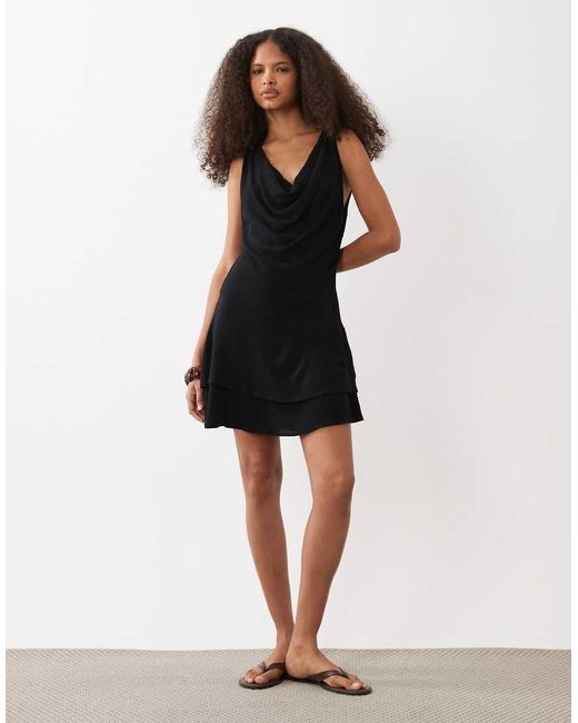Mango Black Teen Sleeveless Mini Dress