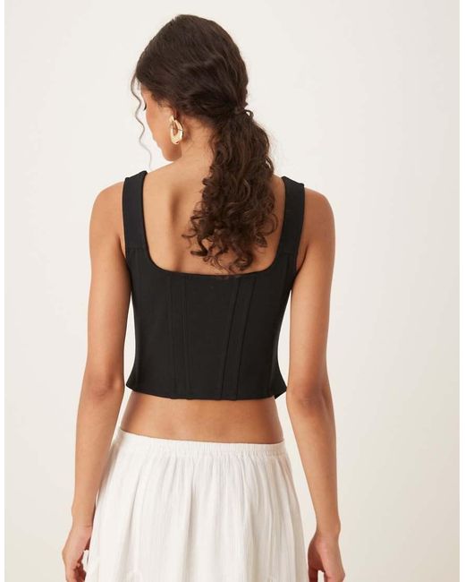 ASOS Black Corset Top With Boning