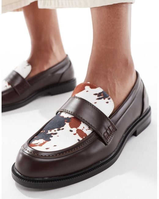 SEQWL White Cadilliac Loafers With Contrast Detail