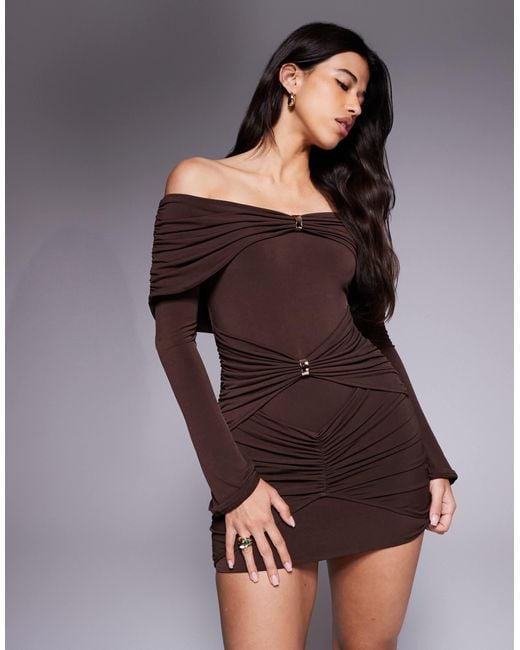 ruched and ready dress Ruched And Ready Midi Dress - Burgundy