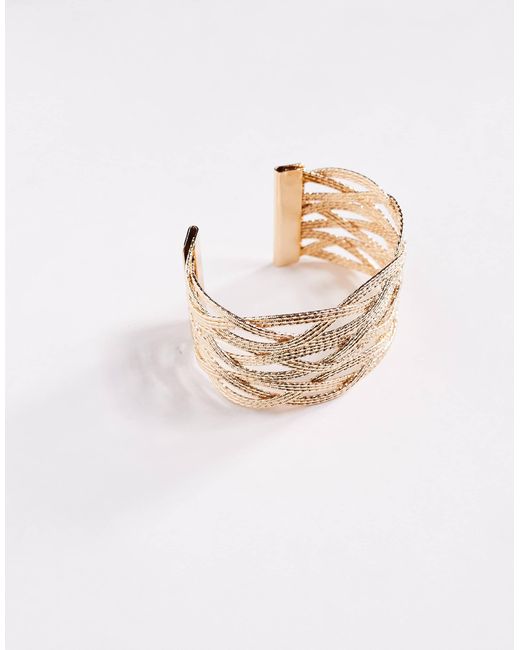 ASOS Natural Large Lattice Cuff Bracelet