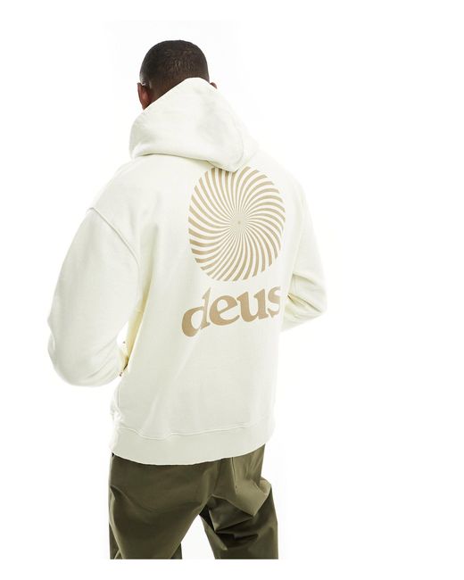 Vortex - felpa con cappuccio beige di Deus Ex Machina in White da Uomo