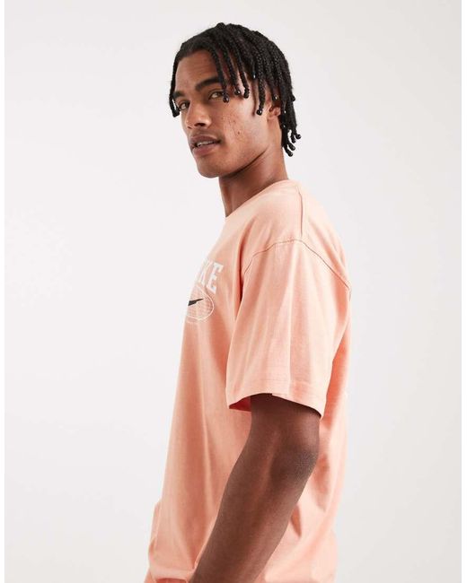 Nike Pink Line Art Graphic T-shirt for men