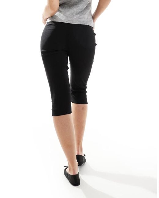 Miss Selfridge Black Tailored Capri Leggings