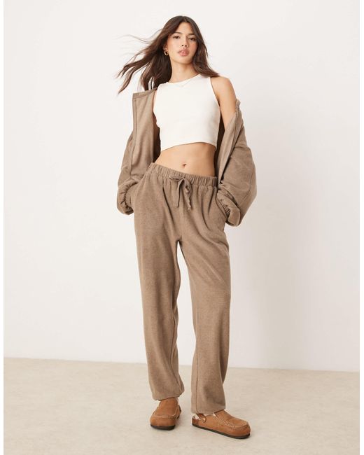 ASOS Natural – mix & match – lounge-jogginghose aus fleece