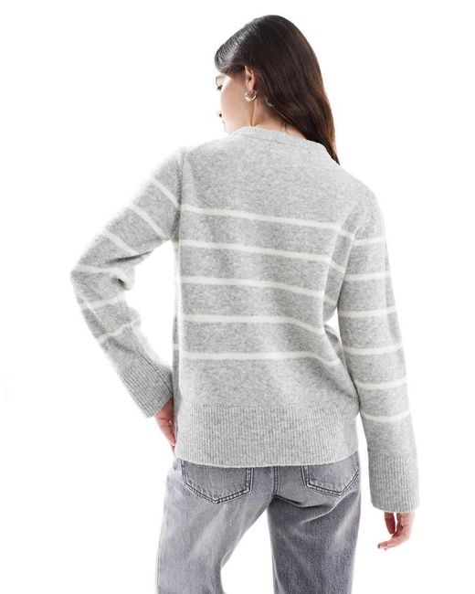 Vero Moda Gray O Neck Jumper