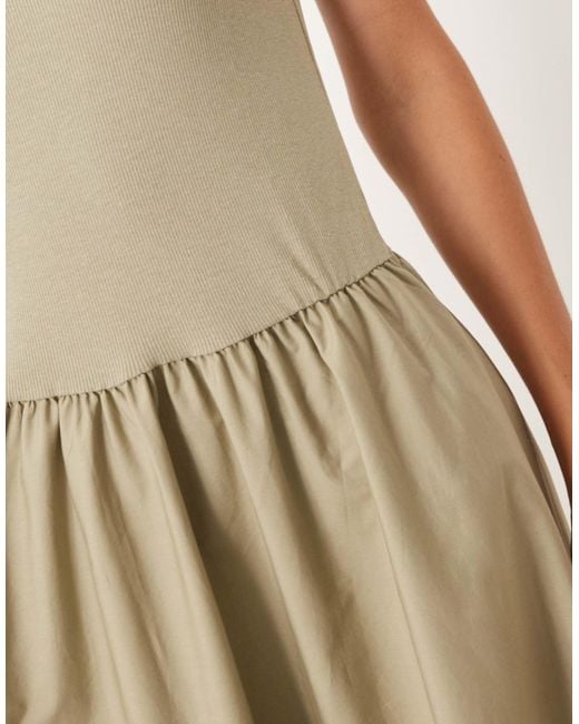 Mango Natural Cotton Drop Waist Maxi Dress