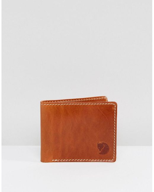 Fjallraven Brown Ovik Leather Wallet for men