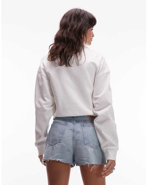 Tommy Hilfiger White Denim Hot Pants With Star Detail