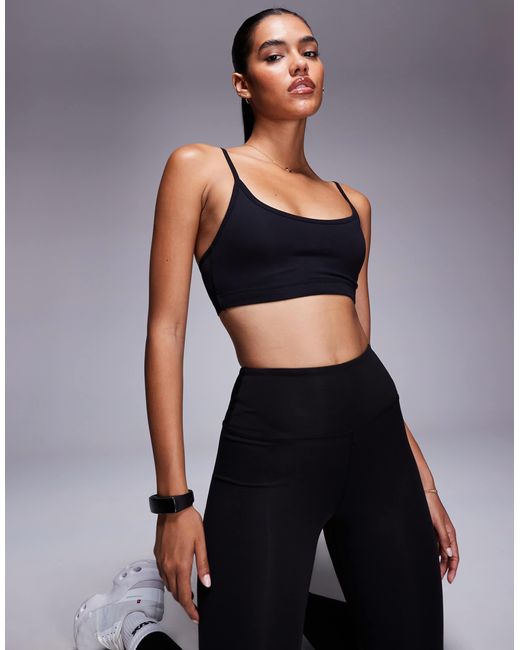 4505 Blue Icon Soft Touch Light Support Sports Bra With Adjustable Straps