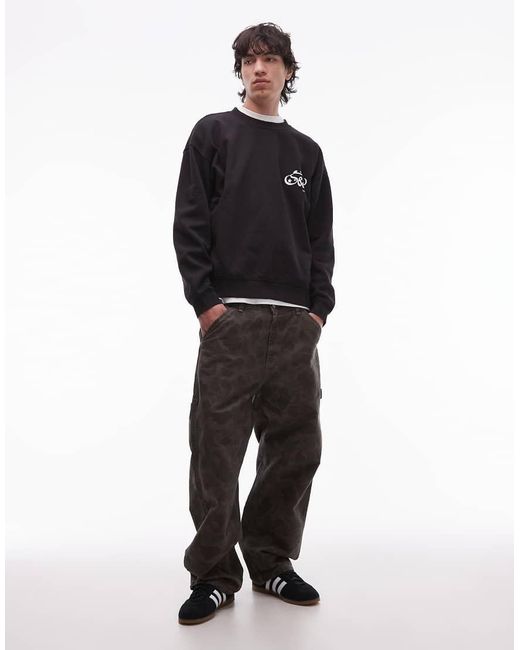 Obey Black Spellbound Boxy Sweatshirt for men