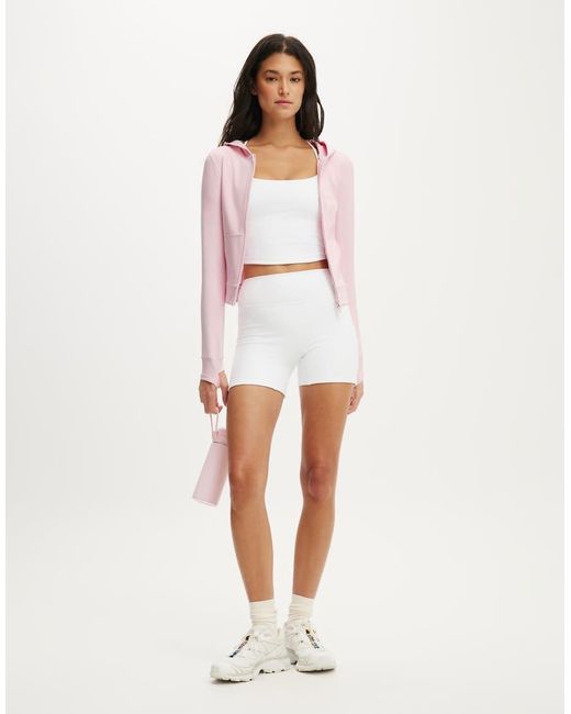Cotton On White Ultra Soft Hooded Jacket