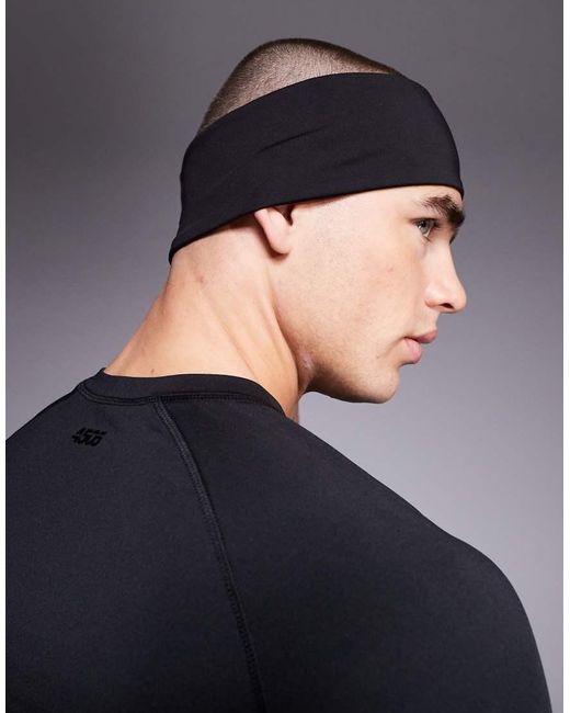 4505 Black Running Headband for men