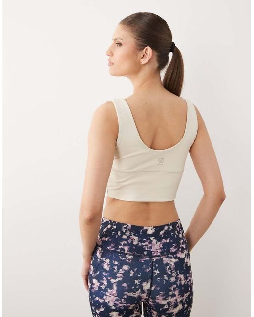 Dare 2b White Quick-Dry Super-Stretch Refresh Cropped Tank