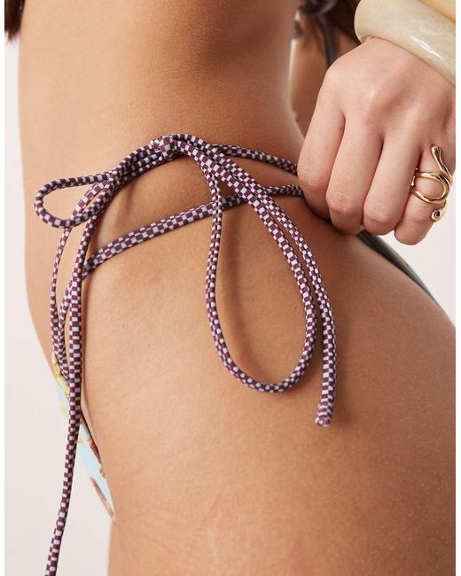 ASOS Brown Solar Starfish Double Tie Side Bikini Bottom
