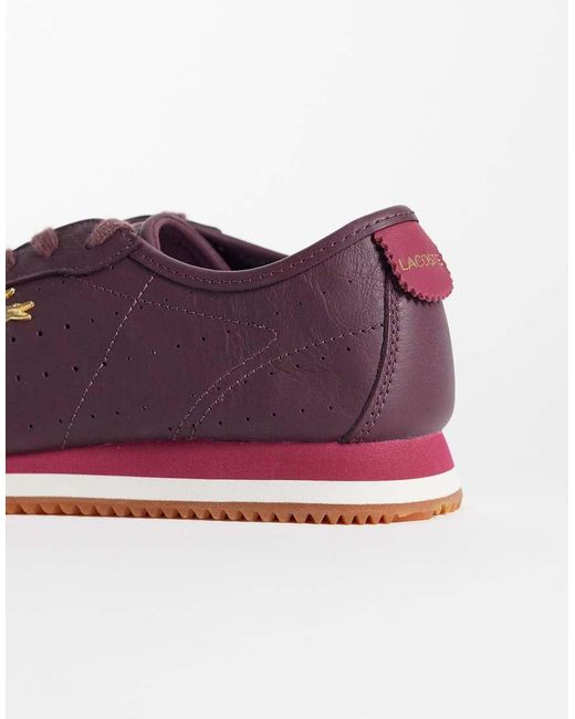 Lacoste Purple Club-low Gumsole Gold Accent Trainer