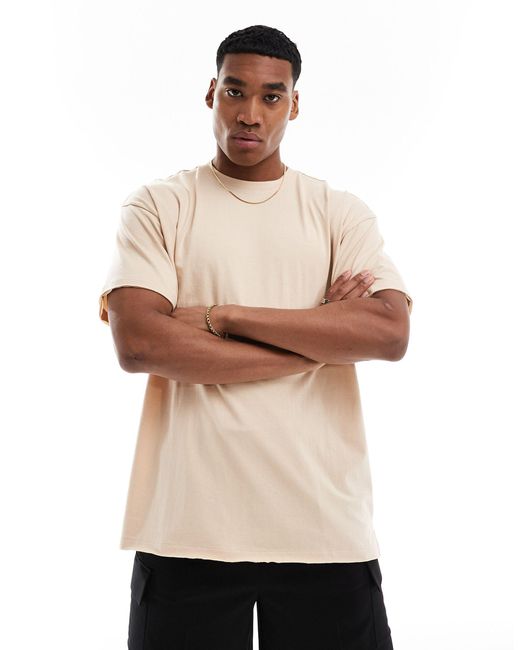 T-shirt oversize épais - sable fumé Threadbare pour homme en coloris Natural