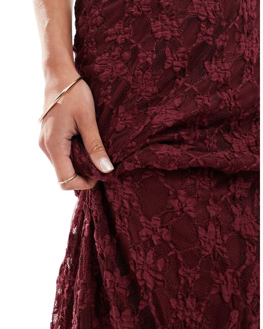 Threadbare Red – maxirock aus spitze