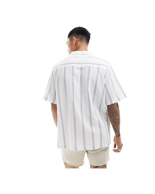 ASOS White Relaxed Revere Shirt for men
