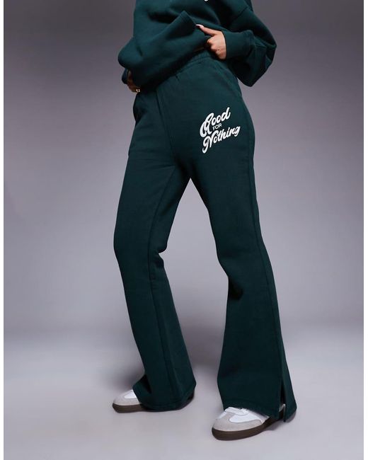 Good For Nothing Blue Flared Joggers