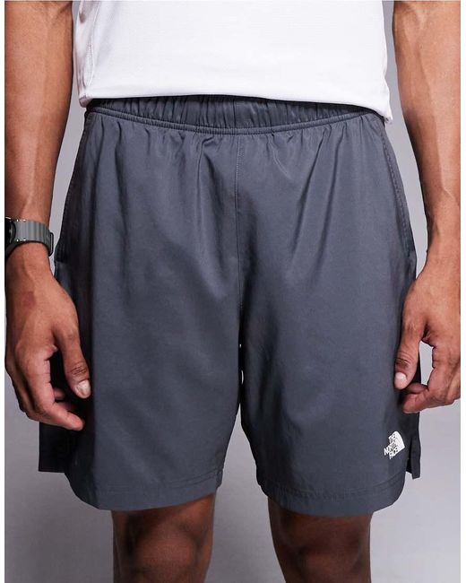 The North Face Blue 24/7 7"" Logo Shorts for men