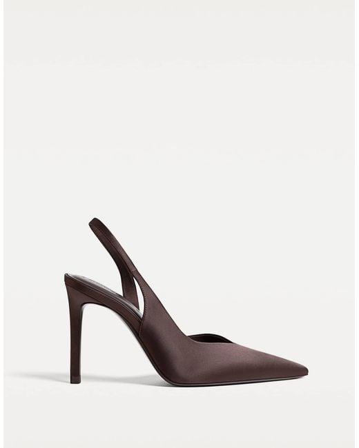 Stradivarius Brown – absatzschuhe aus satin