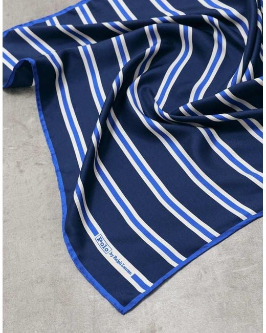 Polo Ralph Lauren Blue Striped Neck Tie for men