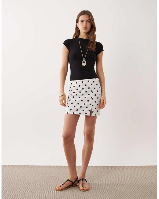 ASOS Black A Line Mini Skirt With Split Detail