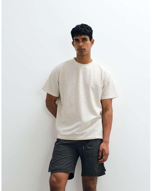 Brave Soul White Elastic Waist Shorts for men