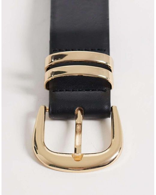 New Look Gray Gold Metal Loop Belt